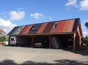 Dach Carport Firmengelände